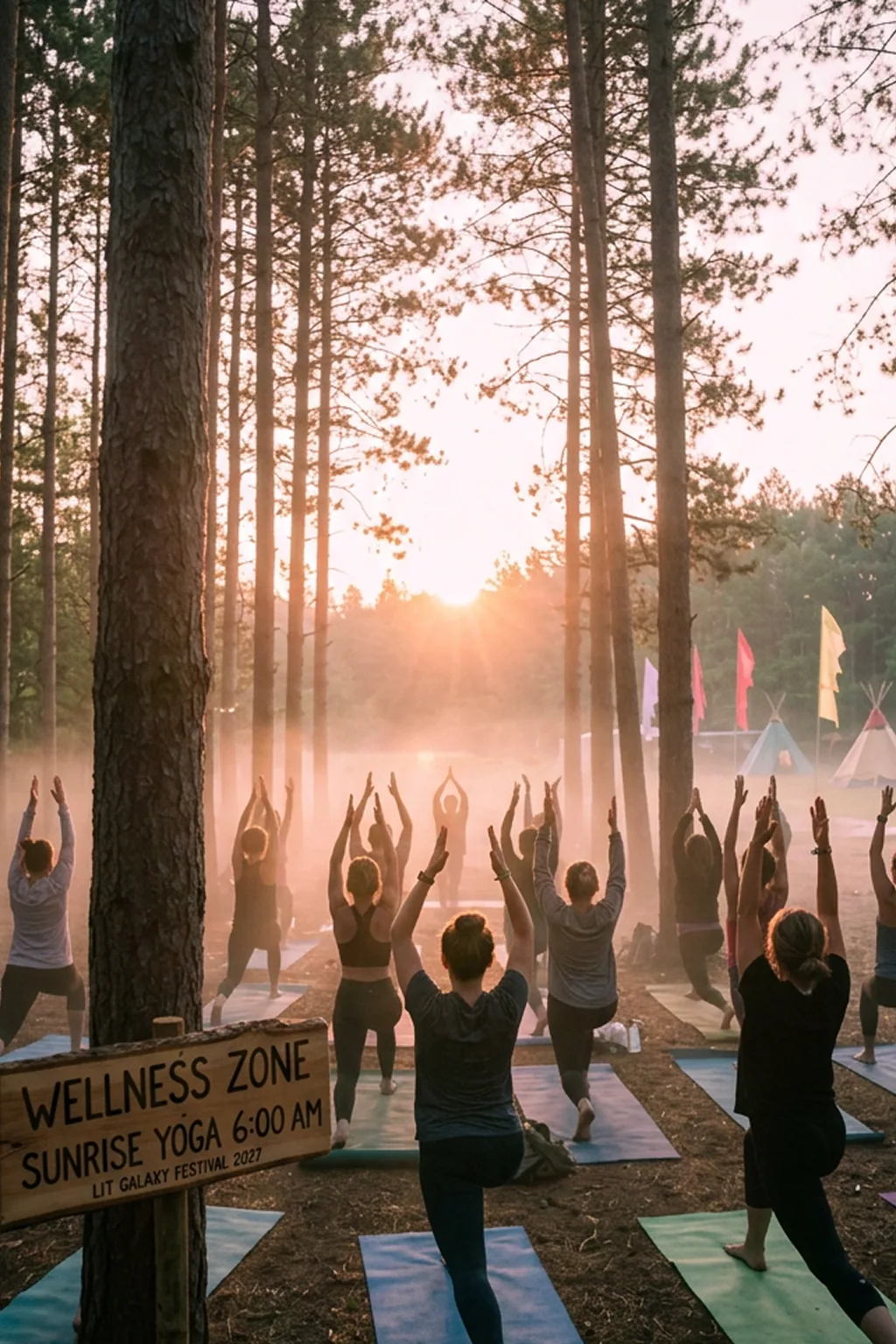 Wellness zone at sunrise